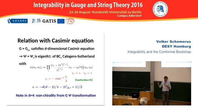 Volker Schomerus - Integrability and the Conformal Bootstrap смотреть онлайн