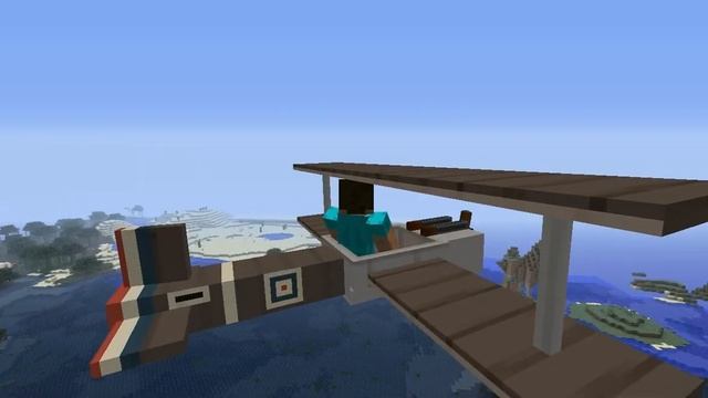 Minecraft Plane mod смотреть онлайн