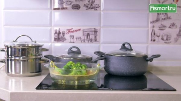 Кастрюля Fissman Aureli со стеклянной крышкой видеообзор (6505) | Fismart.ru