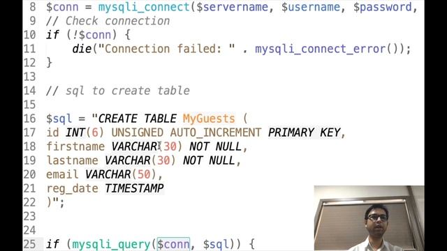How to Create Table in mysql in PHP | Lecture-15 |Atmiya University смотреть онлайн