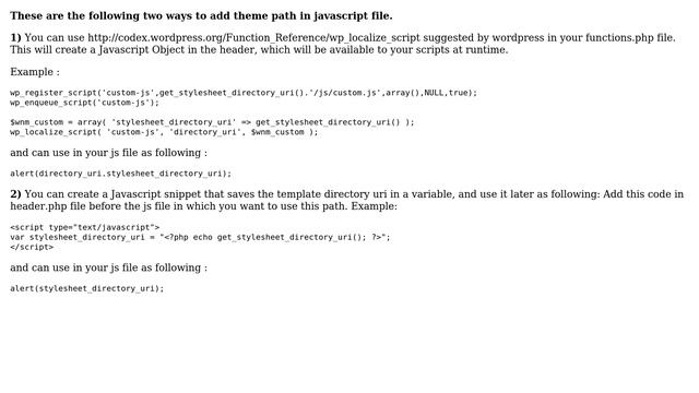 Wordpress: theme path in javascript file (6 Solutions!!) смотреть онлайн