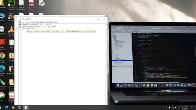 Python program for display user define name and age смотреть онлайн