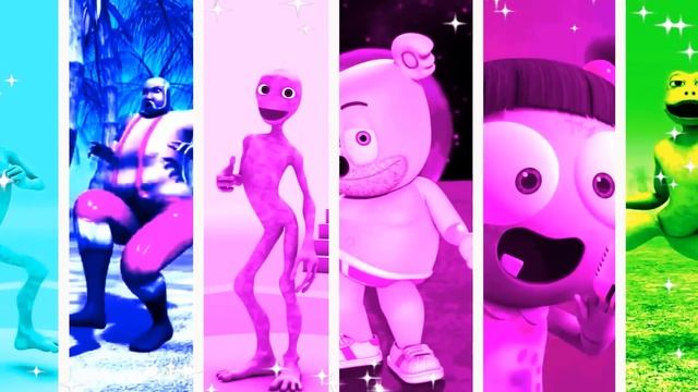 COLOR DANCE CHALLENGE PATILA VS DAME TU COSITA VS ME KEMASTE VS BAD SANTA Alien Green Dance