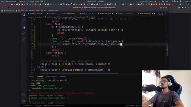 Twitch bot Remote Learners web app | Node.js, Express and maybe PostgreSQL, React смотреть онлайн