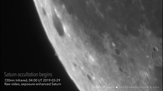 Saturn occultation by the moon, March 2019, from South Africa смотреть онлайн