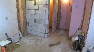 Совмещенный санузел из газобетона в студии