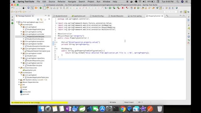 Spring Boot - Properties using @Value | Simple Programming смотреть онлайн