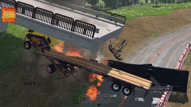 Jumping Over the Broken bridge #4 BeamNG Drive смотреть онлайн