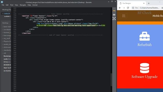 bootstrap 4 mobile lower banner html & css смотреть онлайн
