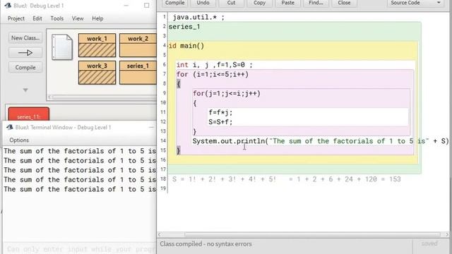 Java Codes to Debug - D - Sum of Factorials смотреть онлайн