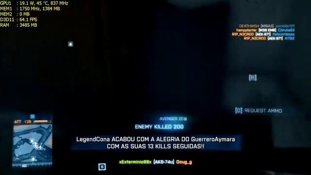 Battlefield 3 Online Graficos Ultra Mostrando FPS Intel pentium g2020 rx460 смотреть онлайн