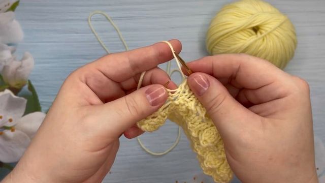 ЖЁЛТЫЕ ТЮЛЬПАНЫ ? Вяжем быстро и просто красивый узор спицами смотреть онлайн