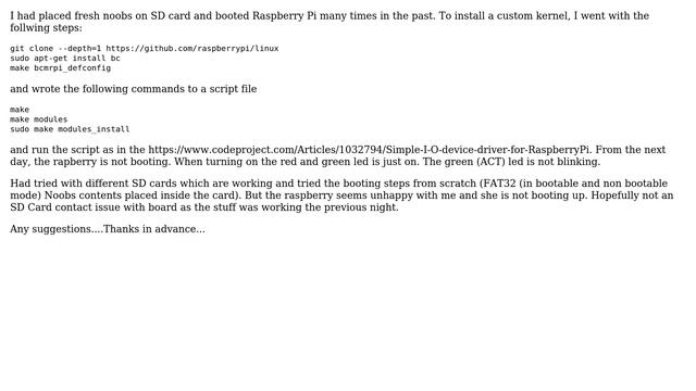 Raspberry Pi: Raspberry not booting up after trying kernel compilation смотреть онлайн