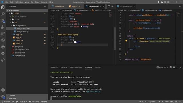 React Animated Burger Menu смотреть онлайн