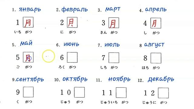 Практикум иероглифы японского языка N5, к уроку №1 смотреть онлайн