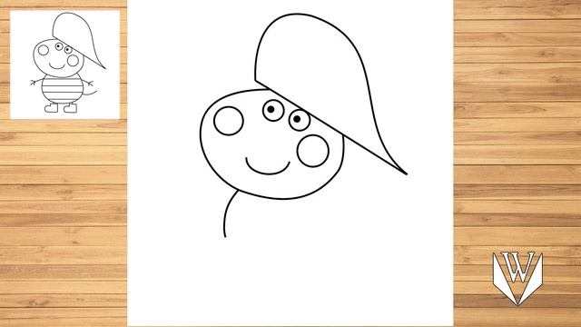 Как нарисовать Свинка Пеппа шаг за шагом, Easy Draw | Скачать бесплатно раскраски смотреть онлайн