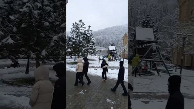 Обед на курорте Красная поляна. смотреть онлайн