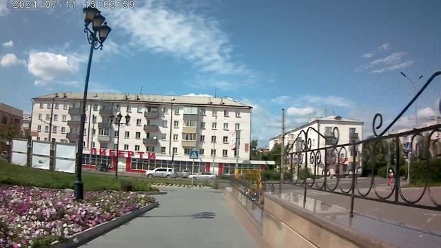 Пробная поездка по Улан-Удэ , камера Aceline S60 , самокат HoverBot BS-01 смотреть онлайн