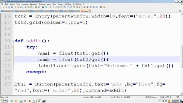 Python GUI Programming(Tkinter) | Simple Calculator App | #5 | Hindi смотреть онлайн