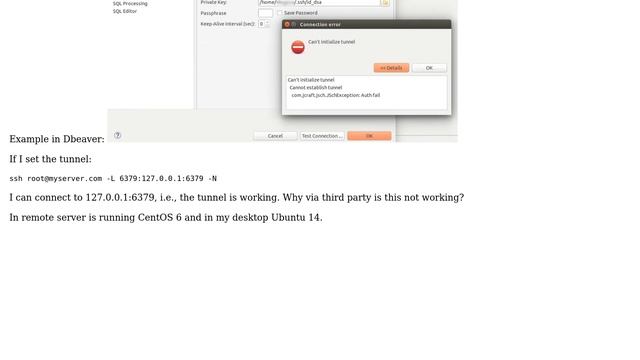 Unix & Linux: Why SSH login works in shell but fails in all third parties via ssh tunnel? смотреть онлайн