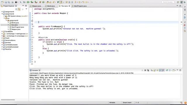 Java Abstract Example Part 3 смотреть онлайн