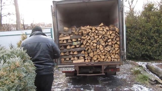 Какие дрова лучше для печки Булерьян. Привезли дубовые дрова. смотреть онлайн