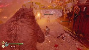 God of War Ragnarok - Атрей превращается в медведя что бы спасти Синдри