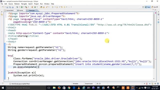 Simple jdbc connection of HTML page to Oracle DataBase PART 2 by Phani Kumar - Phani Soft Tech смотреть онлайн
