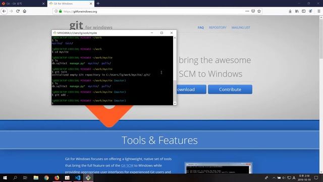 django 웹 프로그래밍 강좌 (#2-0 git)(git 설치, git 사용법, github 사용법) смотреть онлайн
