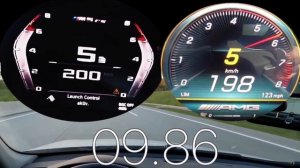 BMW M5 CS vs Mercedes 63 GTs AMG 0-290 km/h ACCELERATION RACE