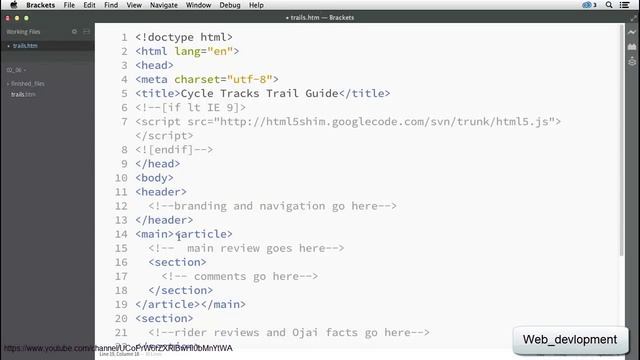Определяем основной контент Html5.9 урок смотреть онлайн