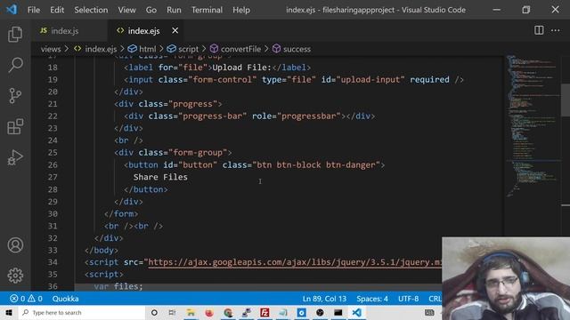 Node.js Express Project to Build P2P WebRTC File Sharing or Transfer App Using Multer & EJS in JS смотреть онлайн
