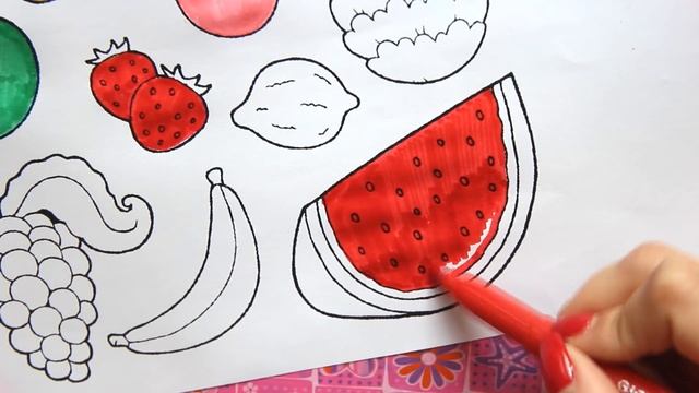 ✿Раскраски для детей. Изучаем цвета. Раскрашиваем фрукты. Познавайка ТВ✿ смотреть онлайн