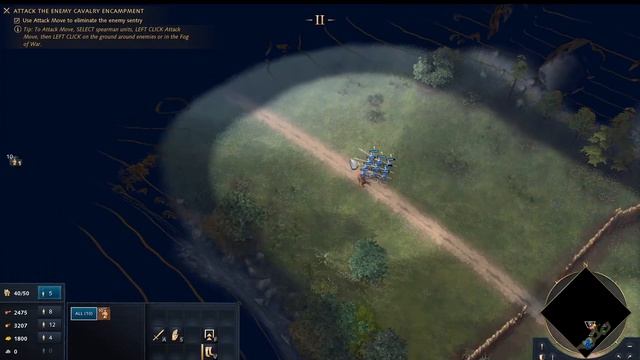 Age of Empire: IV-Use Attack Move to eliminate the enemy sentry-Attack the enemy cavalry ENCAMPMENT смотреть онлайн