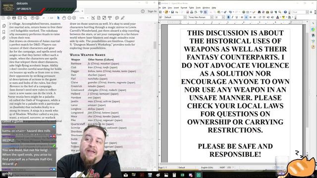 D&D 5E Storytelling Advice: Real Weapons vs. D&D Stats (PC Stuff) смотреть онлайн