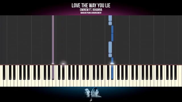 How To Play: Eminem ft. Rihanna - Love The Way You Lie | Piano Tutorial EASY смотреть онлайн
