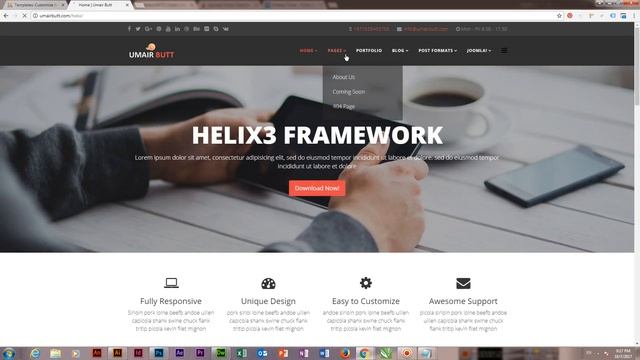 How to change dropdown menu color in Joomla Helix - Joomla Template Development смотреть онлайн