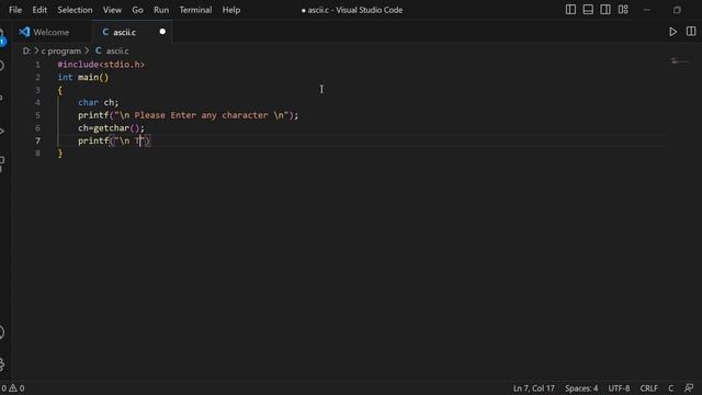 Convert the character into ASCII Code . смотреть онлайн