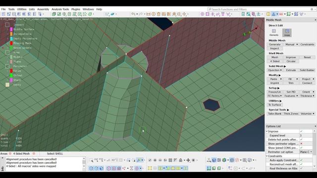 Middle Mesh creation in ANSA v22.x смотреть онлайн