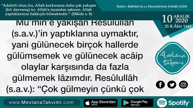 Resulullah (s.a.v.)'in Tebessümü ve Ağlamaları | 10 Aralık 2020 Mevlana Takvimi смотреть онлайн