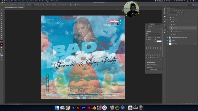 How To Make A Brunch Event Flyer | Zendaya Edition | Adobe Photoshop Tutorial смотреть онлайн