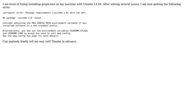 configure : error while installing graph-tool смотреть онлайн