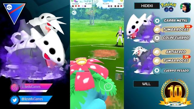 ¡AGGRON Y LAIRON OSCUROS CON TUMBA ROCAS EN LIGA SUPER 1500 GO BATTLE LEAGUE! - POKÉMON GO PVP смотреть онлайн