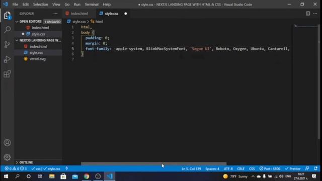 Let's create Next.js Landing page with HTML & CSS || HTML & CSS Tutorial смотреть онлайн