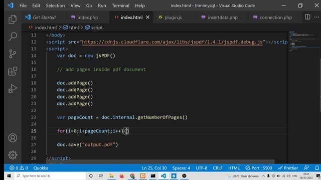 jsPDF Tutorial to Add Page Numbers in Header in All Pages inside PDF Document in Browser Using JS смотреть онлайн