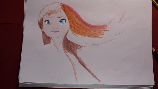 Как нарисовать Анну. How To Draw Anna Hair Loose Down Frozen 2