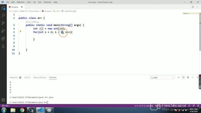 Arrays in Java(In Telugu) with an example program. смотреть онлайн
