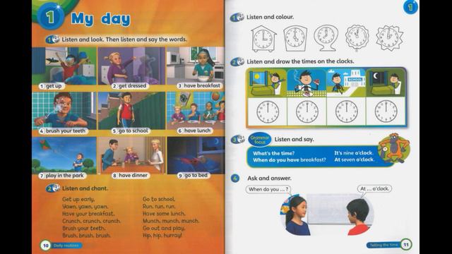 Super Minds Student Book 2 - Unit 1 Page 10-11 My Day Audio Part 1 | Cambridge | KSSR смотреть онлайн