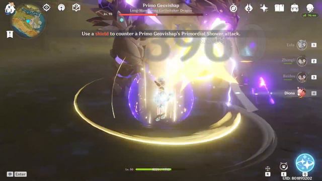 Eula Smooth Party Rotation (Eula, Zhongli, Beidou, Diona) смотреть онлайн