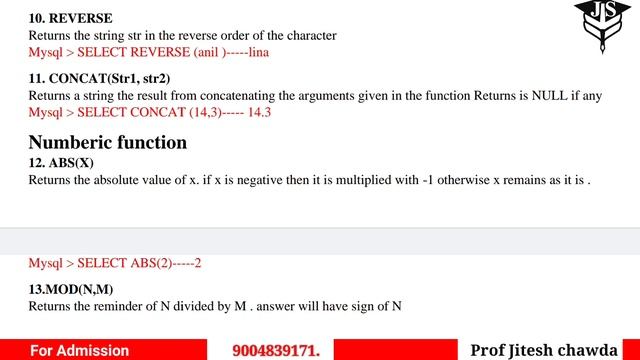 MYSQL function|Computer Application|Tybcom 5 Sem|Important question|MySQL Function|Date| смотреть онлайн